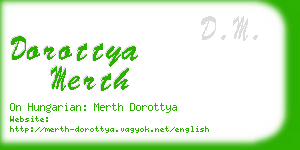 dorottya merth business card